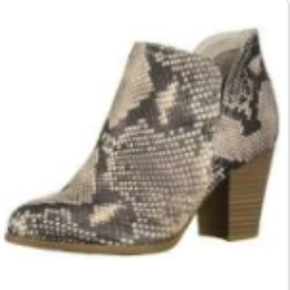 Snake skin booties